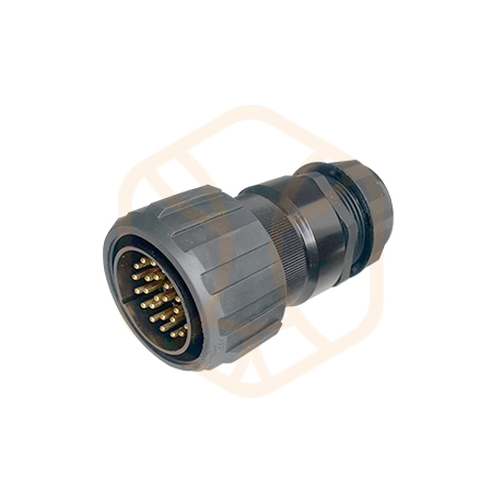 Cable socket, male 25 pins (12 indipendent speaker channels)