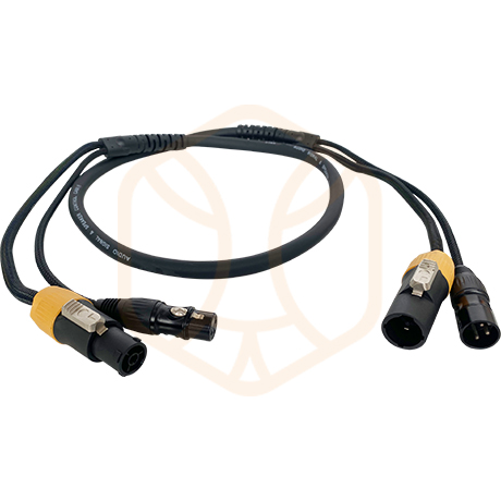 VM-TRUXLR-0.6, Rubber Sleeve DMX & Power Loom, power: 3 x 2,50 mm²; DMX: 1 x 2 x 0,22 mm²