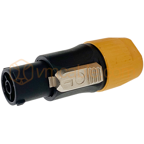 VM-TRUE1-F, IP65 in mated condition , 3-pole , plastic-, screw-type-male connector, straight, yellow