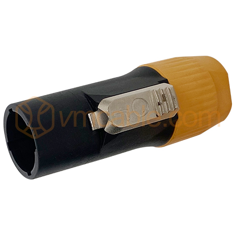 VM-TRUE1-M, IP65 in mated condition , 3-pole , plastic-, screw-type-male connector, straight, yellow