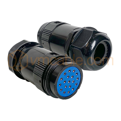 VM-SOCA19-FV, 19-pol cable socket, Round LK 19-pole, compatible with Socapex