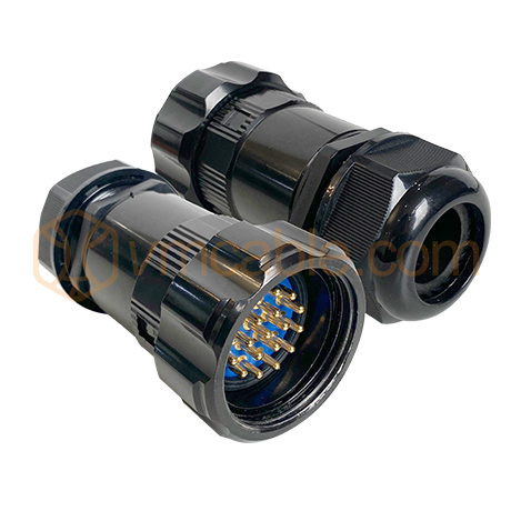 VM-SOCA19-MV, 19-pol cable socket, Round LK 19-pole, compatible with Socapex