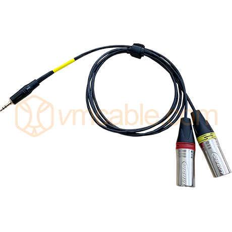 VM-3.5TXLR-1 MM, Y Audio Cable, CANARE Cable, 1x 3.5 connecotr to 2x XLR Female