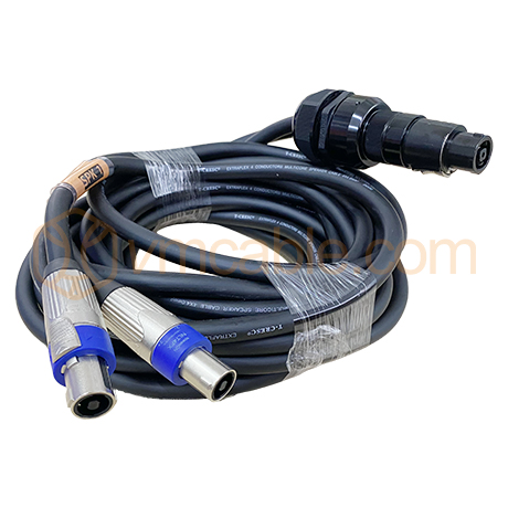 VM-NL2440-5 SC-4M, Break in 2 ways Highly Flexible Speaker split cable, Neutrik NLT8 FXX-BAG -> Neutrik  NLT4 FXX