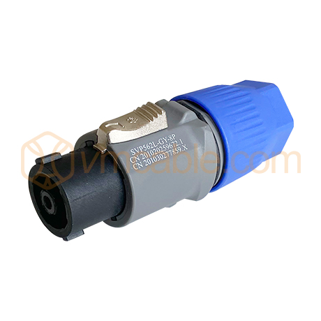 VM-NLD08 MXX, 4-pole , plastic-, screw contacts with wire protection-female connector, silver plated contact(s), straight, max. 6 mm², black