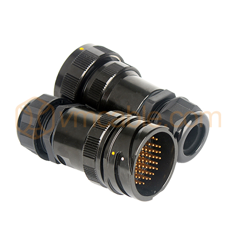 VM-LK054MV-Signal, Round LK, 54-pole , metal-, Cable socket, bayonet husk, black