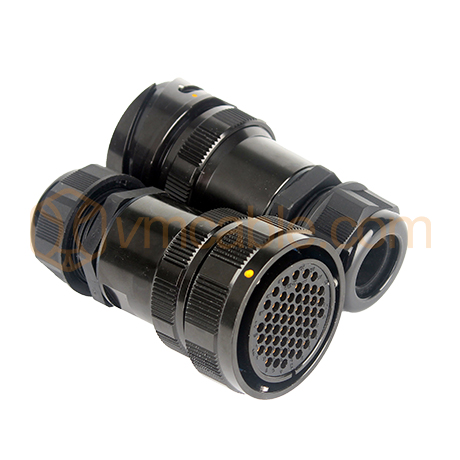VM-LK054FV-Signal, Round LK, 54-pole , metal-, Cable socket, bayonet husk, black