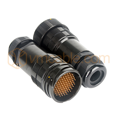 VM-LK085MV-Signal, Round LK, 85-pole , metal-, Cable socket, bayonet husk, black