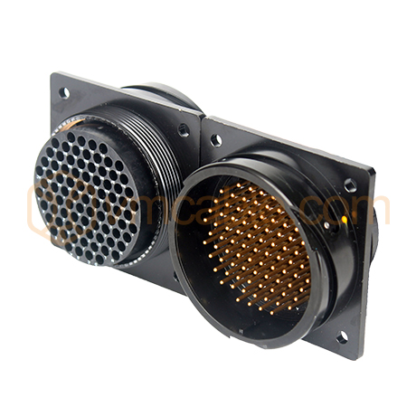 VM-LK085MP-Signal, Round LK, 85-pole , metal-, Panel socket, bayonet husk, black