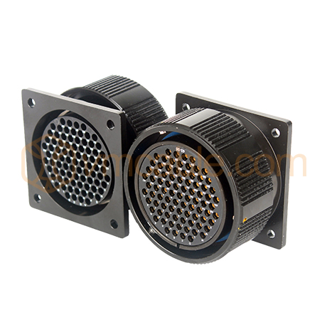 VM-LK085FP-Signal, Round LK, 85-pole , metal-, Panel socket, bayonet husk, black