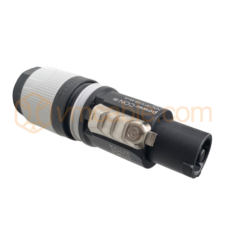 NEUTRIK® powerCON®, 3-pole , plastic-, screw-type-female connector, silver plated contact(s), straight, grey