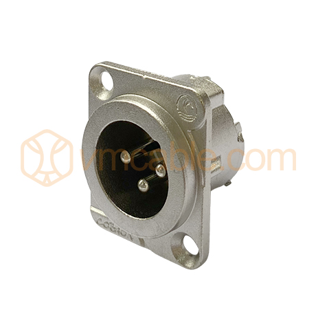  NC3MD-CO, 3-pole , metal-, Soldering-female connector, silver plated contact(s), Type D, silver
