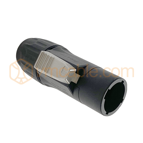 VM-PRATT3F-WP, IP65 in mated condition , 3-pole , plastic-, screw-type-male connector, straight, black