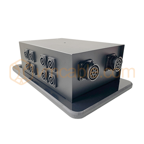 Custom LK032-BOB32 Break Out Box, VM-LK032MP to 2x VM-LK008FP-HJ + 8x Neutrik NL4 MPXX 