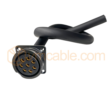 LK008FP-0100 HJ, 8-Pole panel socket female to bare ends, VM-LK008FP-HJ 8-pol female