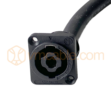 NL4-0100 HJ, 4-Pole panel socket female to bare ends, 4x 4mm