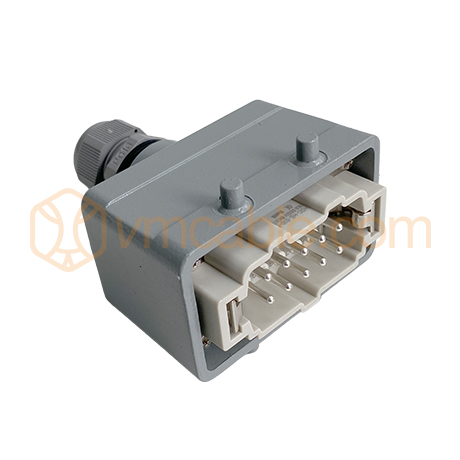 VM-HDC010 MXX, Rectangle MP 10, metal-, straight, silver plated, 4 bolts, grey