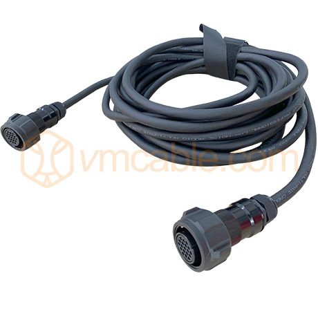VM-19DOM30, Multicore cable with round VM-LK connector-> round VM-LK connector; seperate grounding