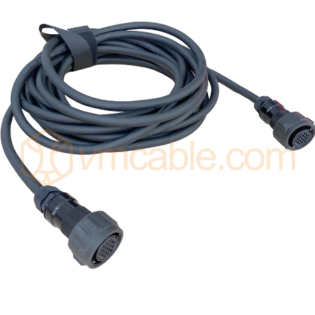 VM-19DOM45, Multicore cable with round VM-LK connector-> round VM-LK connector; seperate grounding