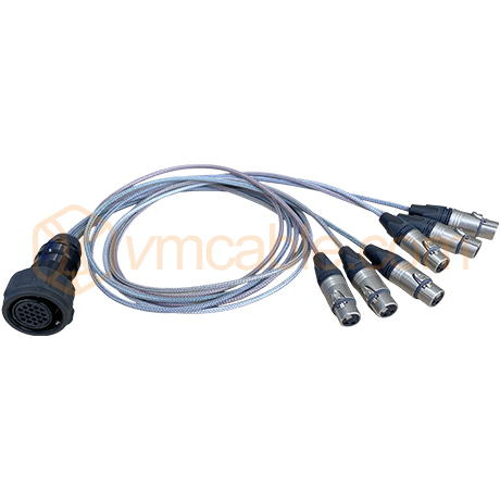 VM-DOMF-1.5, Multicore cable with round VM-LK connector -> Splice 