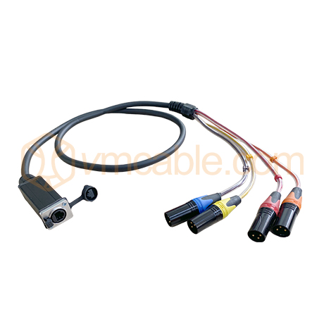 VM-NE8XL4M.8 SC, RJ45 fan-out cable, Multipair Snake Cable 4 Pair, 4x 3-pol XLR male
