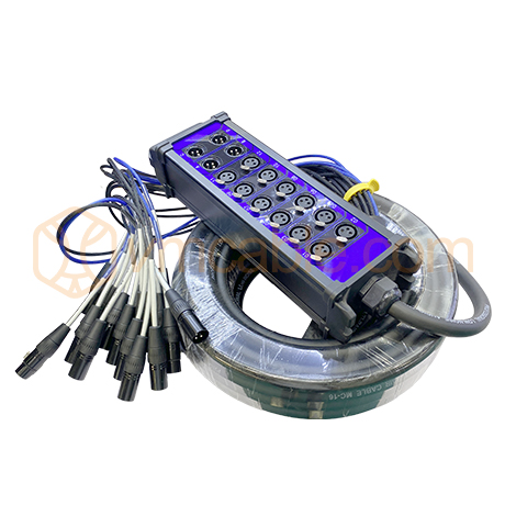 VM-STA12/4-5 Stage Box, 16 channels, Stage Box Multicore Cable with XLR -> XLR