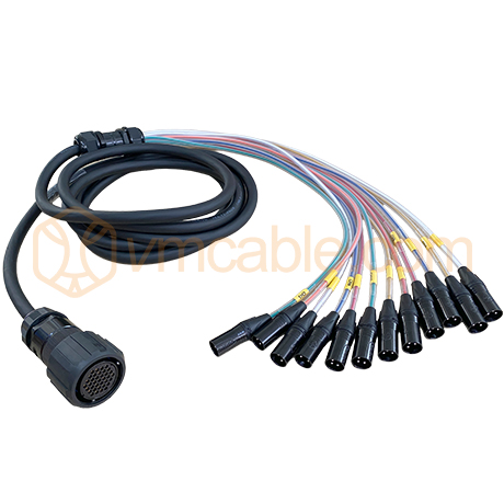 VM-37DOMM-5, Multicore cable with round VM-LK 37-pole female connector, Break-out accessory cable